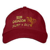 Sun Dragon Surf n ski Hat Bestickte Baseballkappe (Vorderseite)