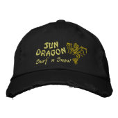 Sun Dragon Surf und Snow Bestickte Baseballkappe (Vorderseite)