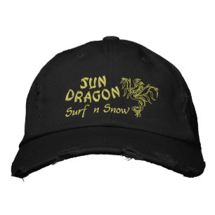 Sun Dragon Surf und Snow Bestickte Baseballkappe