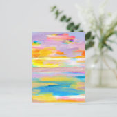 Sun Drama 2 Ocean Sea Lounge Kunst und Kultur Postkarte (Stehend Vorderseite)