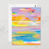 Sun Drama 2 Ocean Sea Lounge Kunst und Kultur Postkarte (Vorne/Hinten)