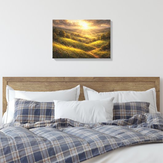 Sun-Drenched Golden Valley  Leinwanddruck (Insitu (Schlafzimmer))