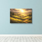 Sun-Drenched Golden Valley  Leinwanddruck (Insitu (Holzboden))