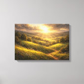 Sun-Drenched Golden Valley  Leinwanddruck (Vorderseite)