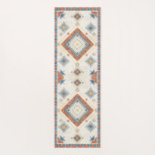 Sun-Drenched Terracotta and Blue Desert Kilim Yogamatte (Rückseite)