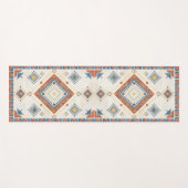 Sun-Drenched Terracotta and Blue Desert Kilim Yogamatte (Vorderseite (Horizontal))