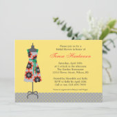 Sun Dress Bridal Dusche Einladung (Stehend Vorderseite)