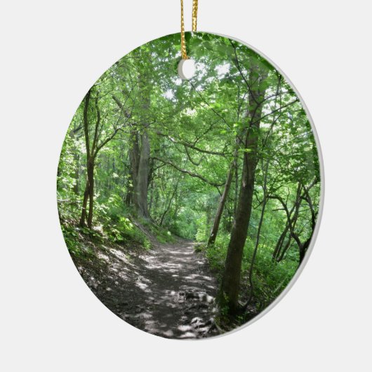 Sun durch die Bäume Keramikornament (Links)