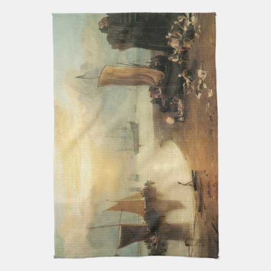 Sun durch Vapor von Joseph Turner Geschirrtuch (Vertikal)