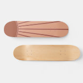 Sun Earth Tones Sonnenaufgang Braun Rost Retro Son Skateboard (Horizontal)