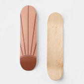 Sun Earth Tones Sonnenaufgang Braun Rost Retro Son Skateboard (Vorderseite)