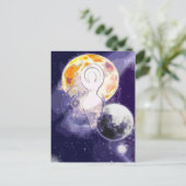 Sun Earth und Moon Goddess Postkarte (Stehend Vorderseite)