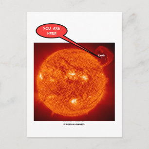 Sun Earth You are here (Astronomy Spaß) Postkarte