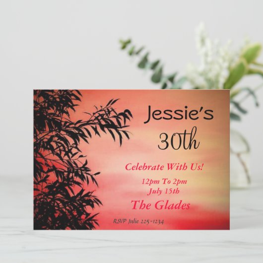 Sun Einladung (Stehend Vorderseite)