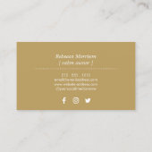 Sun Emblem Imitate Gold Spray Tanning Visitenkarte (Rückseite)