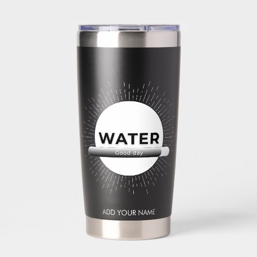 Sun Energy Quote | Custom Name Thermobecher (Vorderseite)