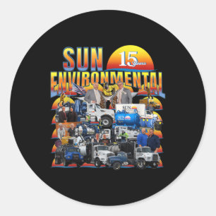 Sun Environmental Company Jubiläum V1  Runder Aufkleber