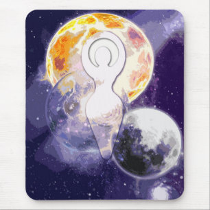 Sun-Erde und Mond-Göttin Mousepad