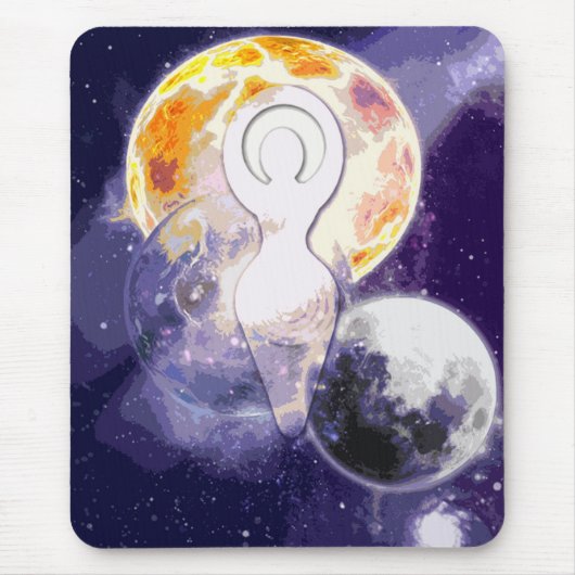 Sun-Erde und Mond-Göttin Mousepad (Vorne)