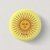 Sun face Art Illustration Thunder_Cove Button (Vorderseite)