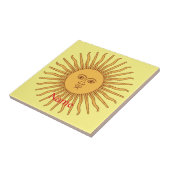 Sun face Art Illustration Thunder_Cove Fliese (Seite)