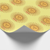 Sun face Art Illustration Thunder_Cove Geschenkpapier (Ecke)