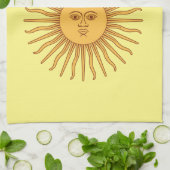 Sun face Art Illustration Thunder_Cove Geschirrtuch (Gefaltet)
