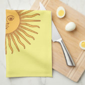 Sun face Art Illustration Thunder_Cove Geschirrtuch (Viertel Falte)