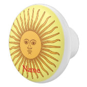 Sun face Art Illustration Thunder_Cove Keramikknauf (Rechts)