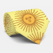 Sun face Art Illustration Thunder_Cove Krawatte (Gerollt)