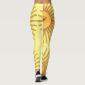 Sun face Art Illustration Thunder_Cove Leggings (Rückseite)
