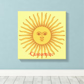 Sun face Art Illustration Thunder_Cove Leinwanddruck (Insitu (Holzboden))