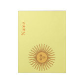 Sun face Art Illustration Thunder_Cove Notizblock (Rotiert)