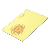 Sun face Art Illustration Thunder_Cove Notizblock (angewinkelt)