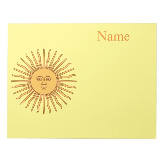 Sun face Art Illustration Thunder_Cove Notizblock (Vorderseite)