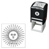 Sun face Art Illustration Thunder_Cove Permastempel (Beispiel)