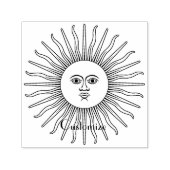 Sun face Art Illustration Thunder_Cove Permastempel (Design)