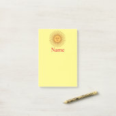 Sun face Art Illustration Thunder_Cove Post-it Klebezettel (Auf Schreibtisch)