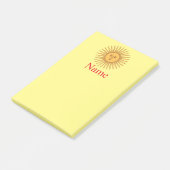 Sun face Art Illustration Thunder_Cove Post-it Klebezettel (angewinkelt)