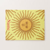 Sun face Art Illustration Thunder_Cove Puzzle (Horizontal)