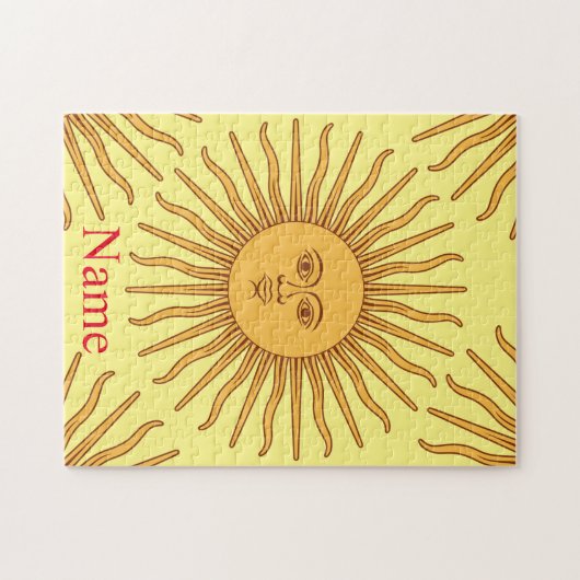 Sun face Art Illustration Thunder_Cove Puzzle (Horizontal)