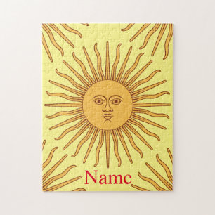 Sun face Art Illustration Thunder_Cove Puzzle