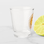 Sun face Art Illustration Thunder_Cove Schnapsglas (Links)