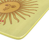 Sun face Art Illustration Thunder_Cove Schneidebrett (Ecke)