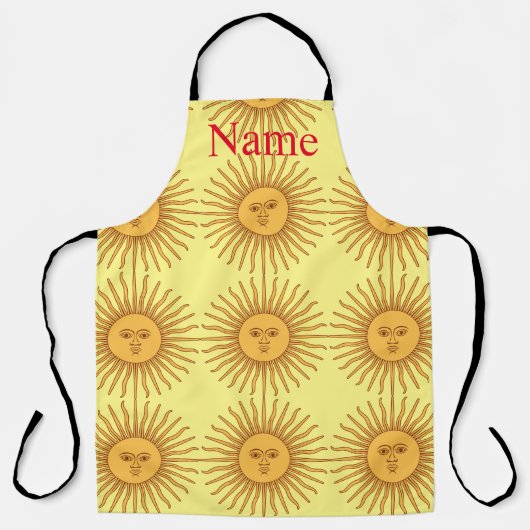 Sun face Art Illustration Thunder_Cove Schürze (Vorderseite)