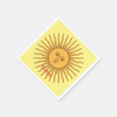 Sun face Art Illustration Thunder_Cove Serviette (Ecke)