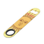 Sun face Art Illustration Thunder_Cove Speed Flaschenöffner (Vorderseite Schrägansicht)