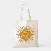 Sun face Art Illustration Thunder_Cove Tragetasche (Rückseite)