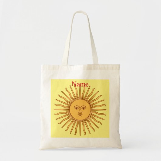 Sun face Art Illustration Thunder_Cove Tragetasche (Vorne)