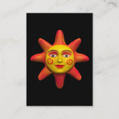 Sun Face Mini Foto Visitenkarte (Rückseite)